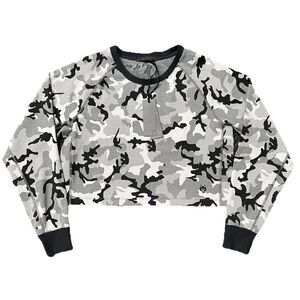 Greyson Women’s Camo Crop Long Sleeve Size Small Grey